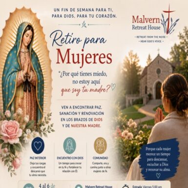 details for the Santa Maria de Guadalupe retreat Sept 4 