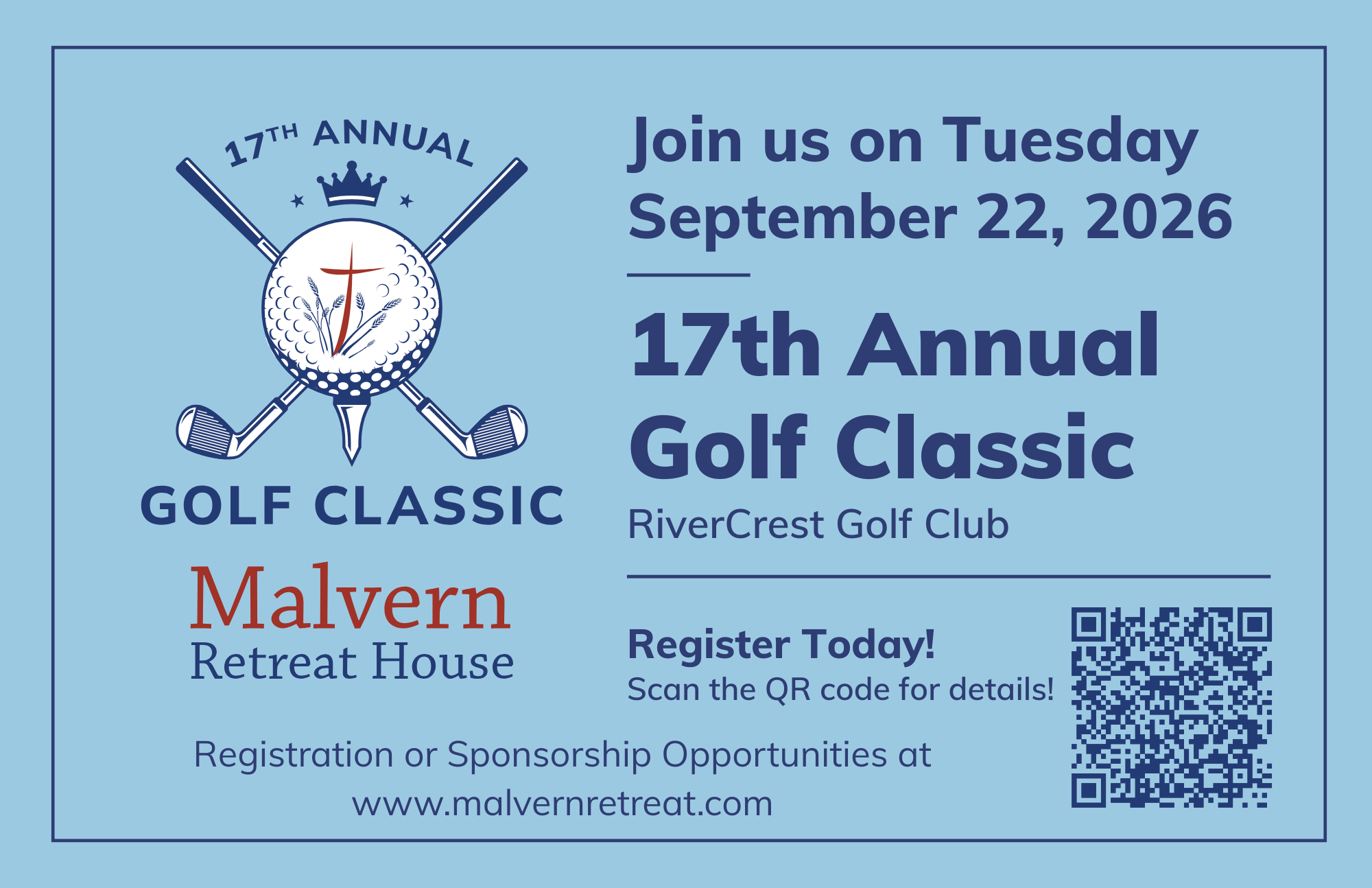 Annual Golf Class for MRH, 9/22/26 at RiverCrest Golf Club. Register now
